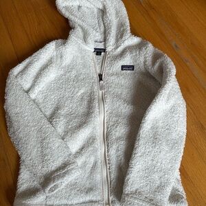 Patagonia Cream Hooded Fleece